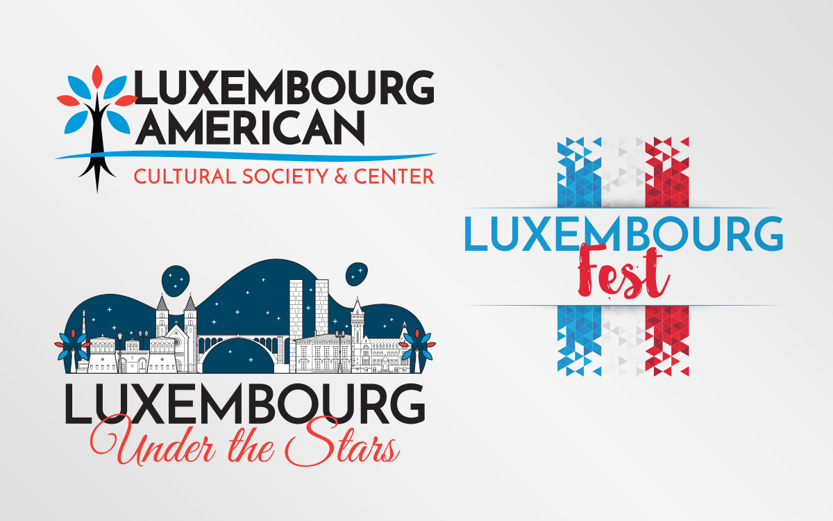 Luxembourg American Cultural Society Logo + Event Logo Design